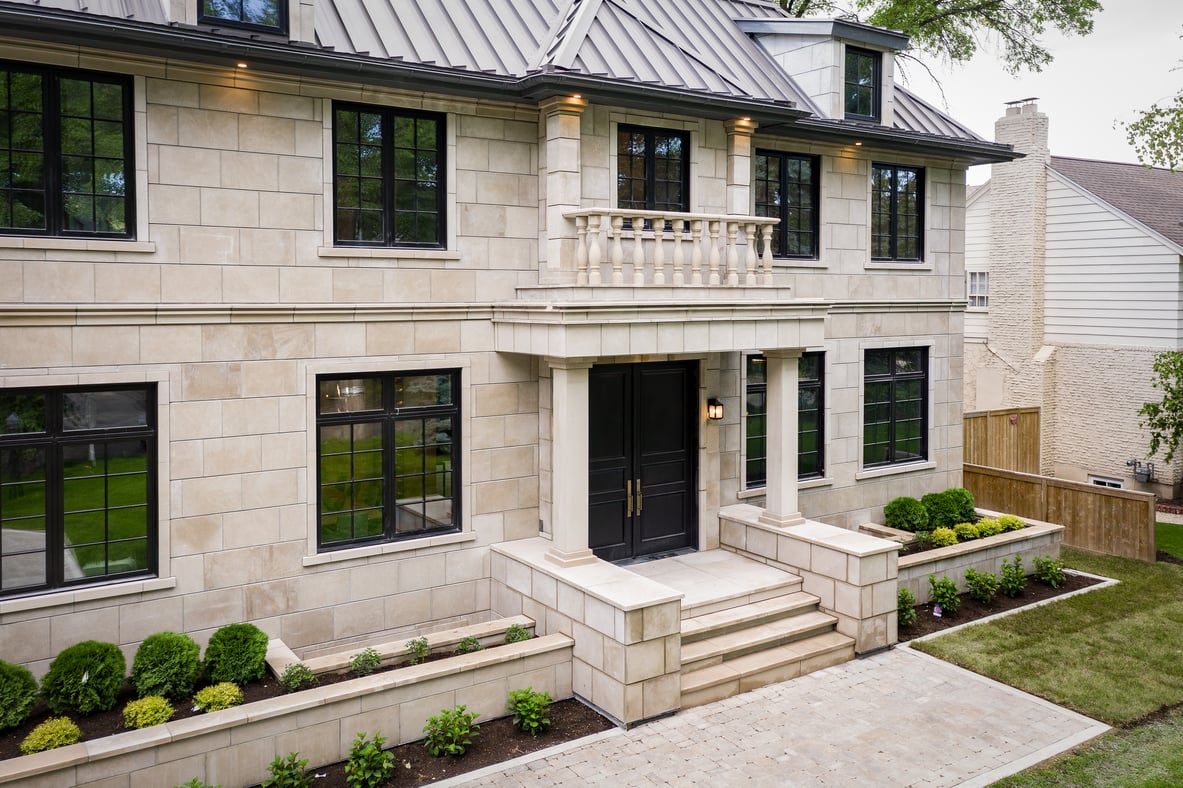 limestone block house construction